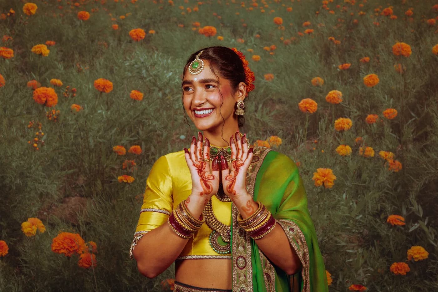 Mehendi celebration look