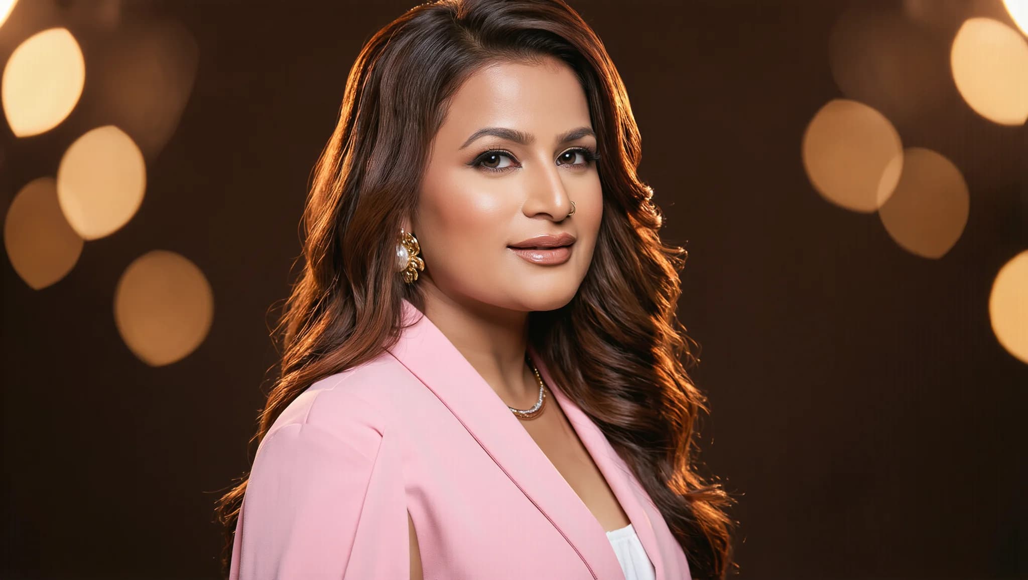 Janu — Makeupbyjanu, founder of NJS – The Beauty Point, in a cinematic portrait