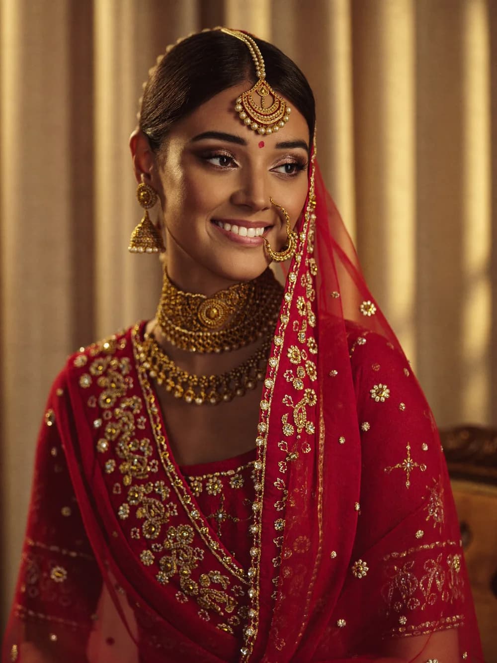 Complete bridal look created by the NJS team